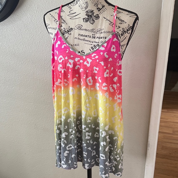 white birch Tops - White Birch Colorful Leopard Camisole